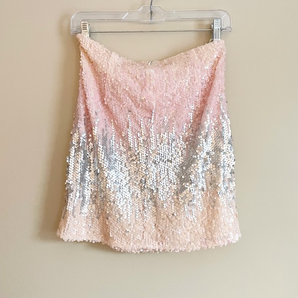 SUPERDOWN Aubree Sequin Valentine Mini Skirt NWT Size L - Picture 6 of 10